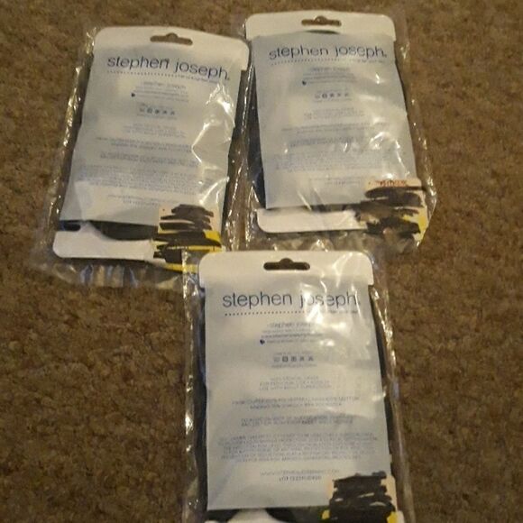 3 pack(9  mask)bundle cloth masks unisex kid Stephen Joseph, nwt - Picture 5 of 5